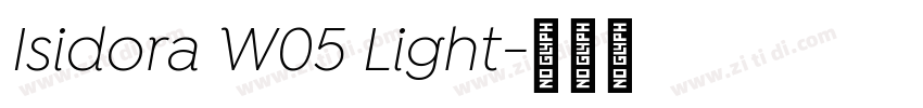 Isidora W05 Light字体转换